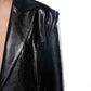 TAGLIONI Leather Blazer in Black