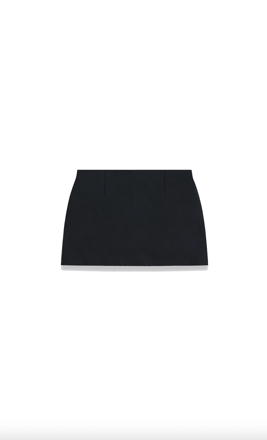 Wool Blend Fitted Skirt