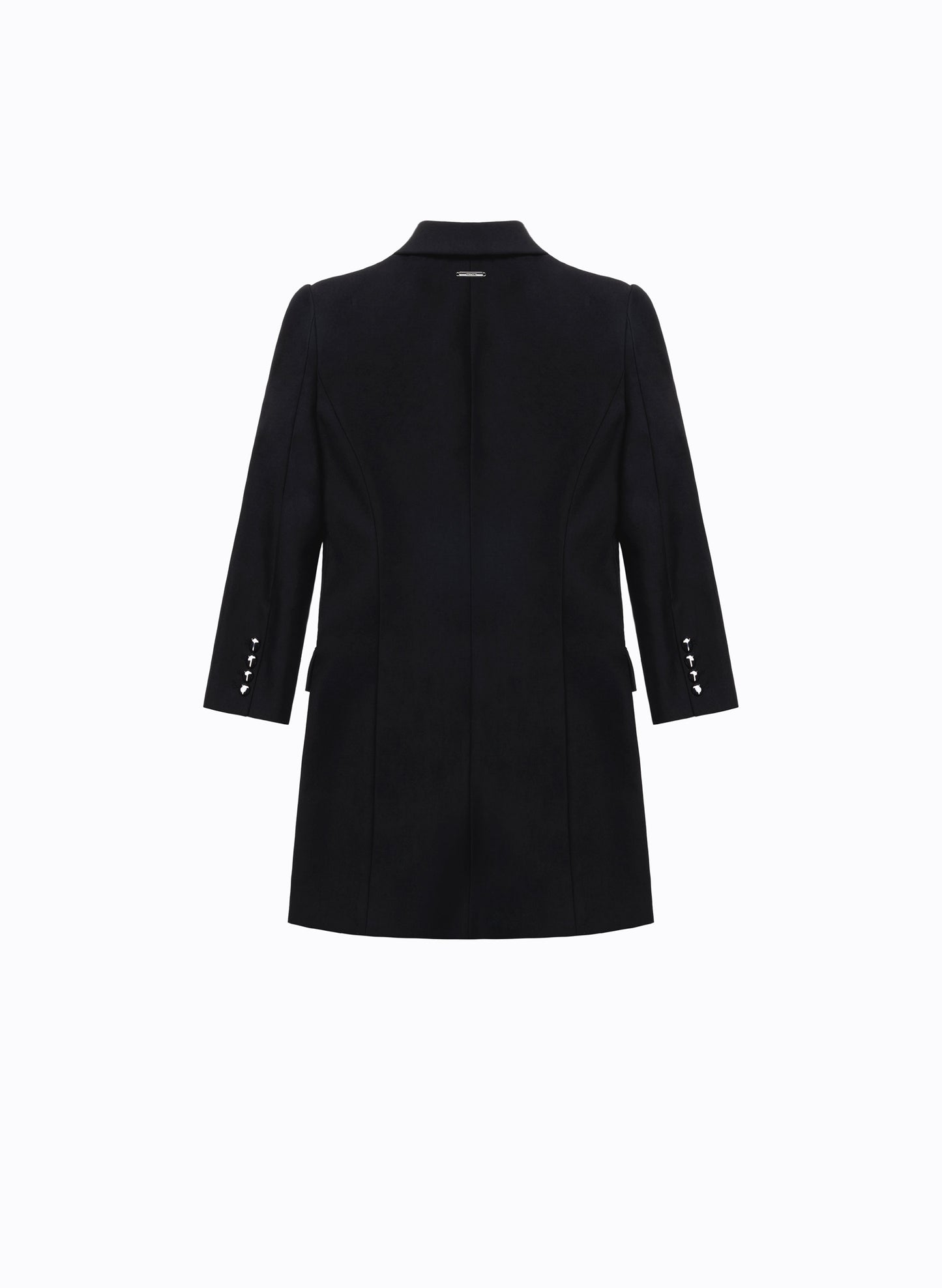 Wool Blended Fitted Suit Dress in Black