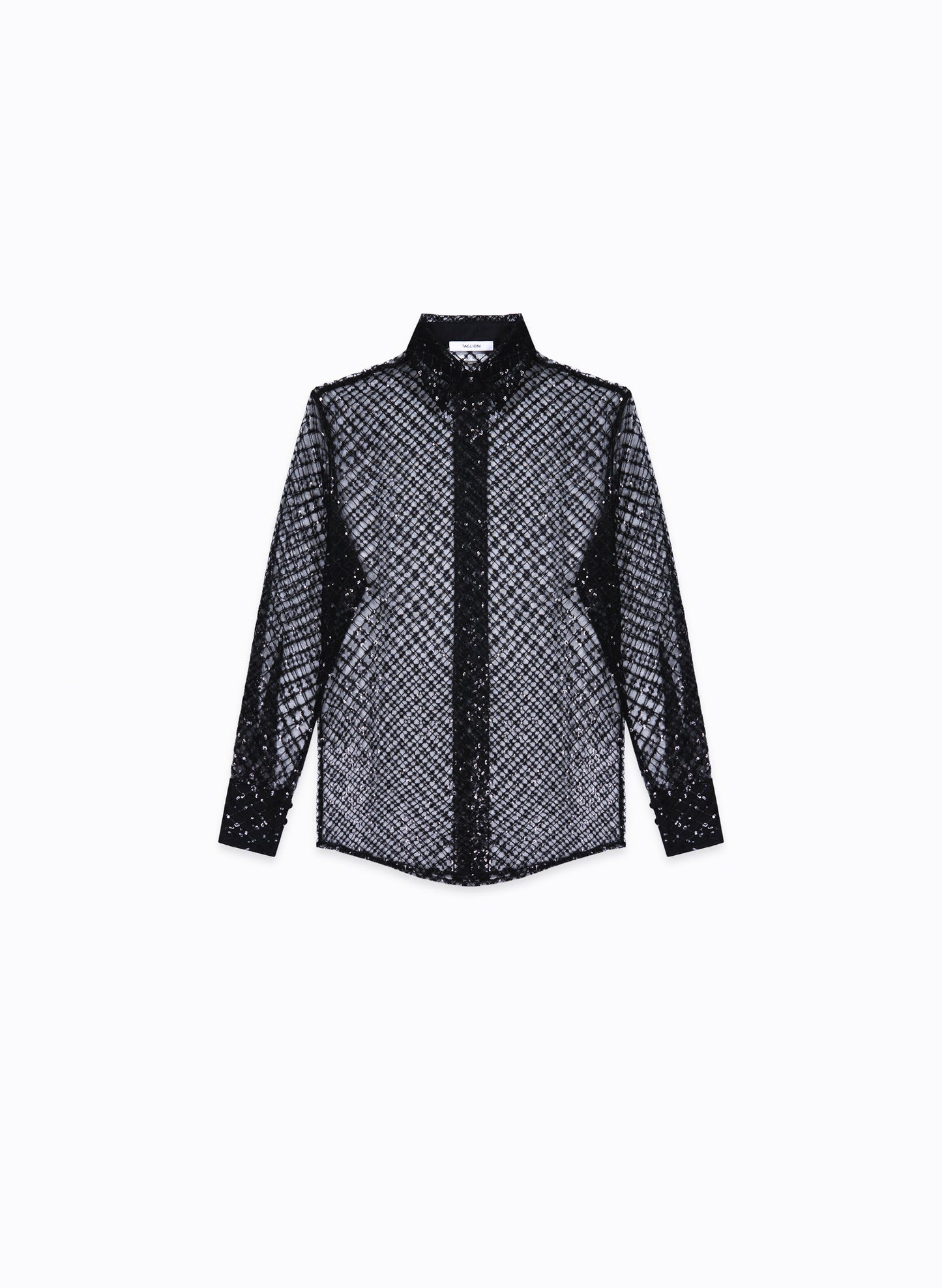 TAGLIONI Embroidery Mesh Loose-fit Shirt