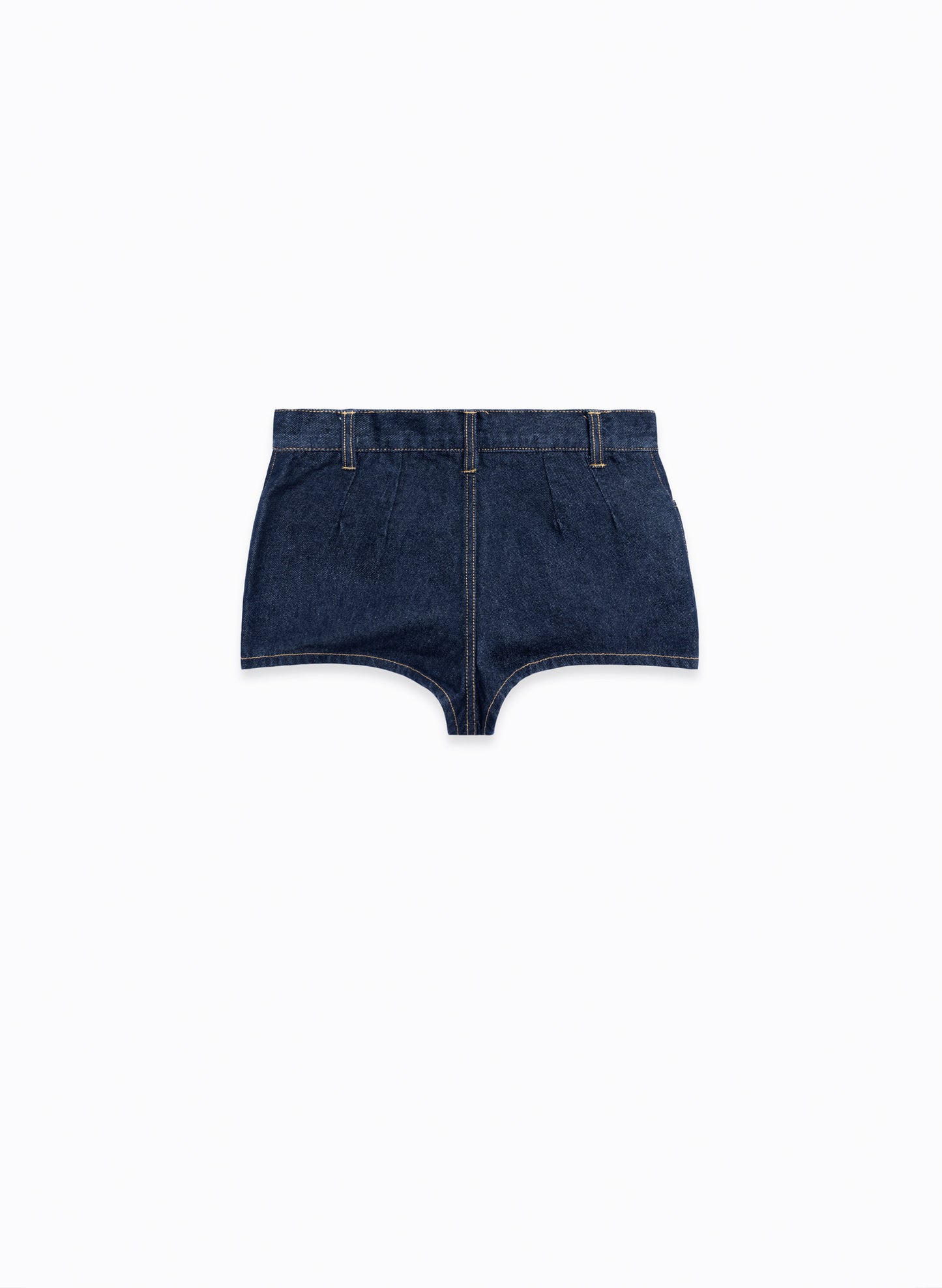 TAGLIONI Fitted Shorts Denim In Blue