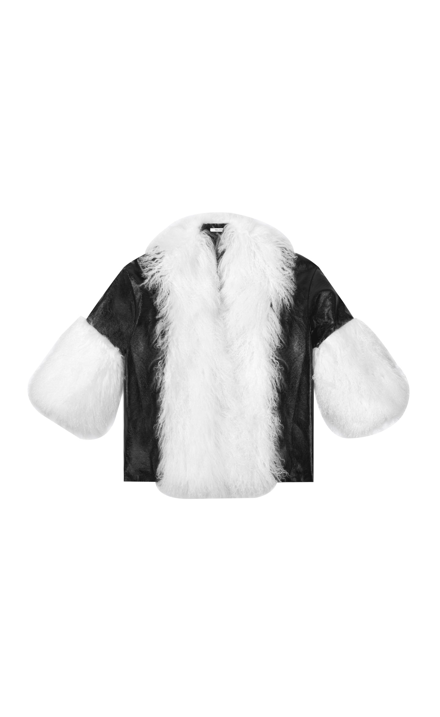 TAGLIONI Colorblock Fur Coat