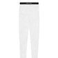Velvet Logo Elastic Fitted Pants in White