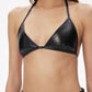 Black Patent Leather Bikini Top