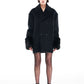 Wool Felt Oversize Coat in Black